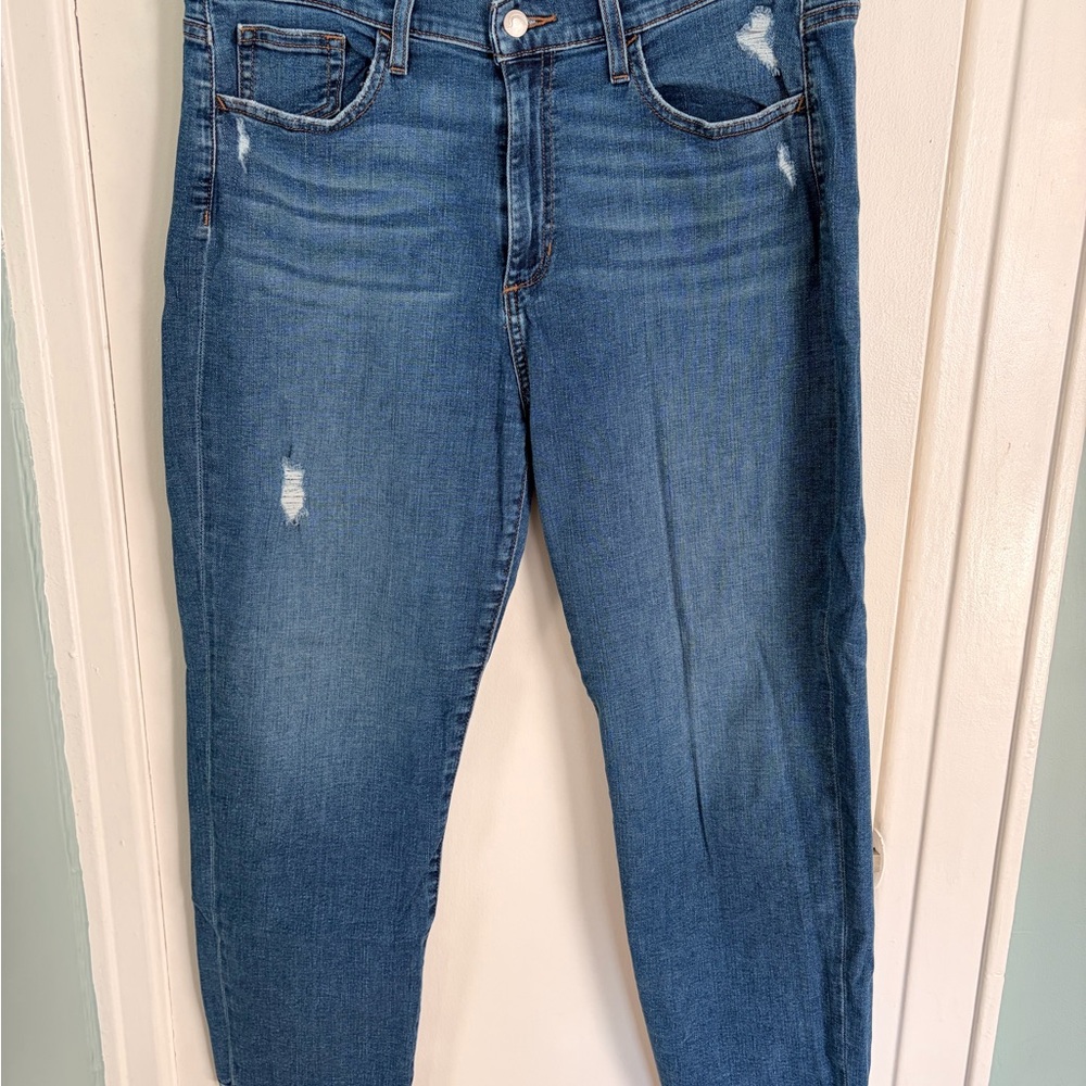 Joe's Jeans Distressed Blue Ankle Jeans